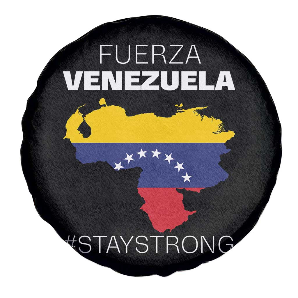 Fuerza Venezuela Strong Solidarity Spare Tire Cover Hope Support Venezuelan Patriotic Flag Map