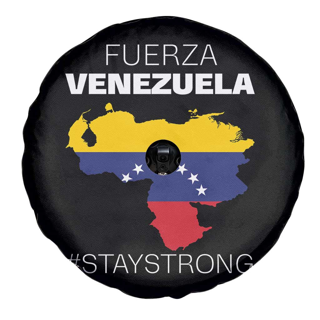 Fuerza Venezuela Strong Solidarity Spare Tire Cover Hope Support Venezuelan Patriotic Flag Map
