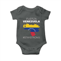 Fuerza Venezuela Strong Solidarity Baby Onesie Hope Support Venezuelan Patriotic Flag Map