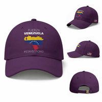 Fuerza Venezuela Strong Solidarity Baseball Cap Hope Support Venezuelan Patriotic Flag Map