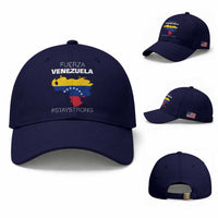 Fuerza Venezuela Strong Solidarity Baseball Cap Hope Support Venezuelan Patriotic Flag Map
