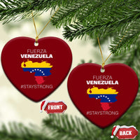 Fuerza Venezuela Strong Solidarity Ceramic Ornament Hope Support Venezuelan Patriotic Flag Map