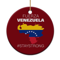 Fuerza Venezuela Strong Solidarity Ceramic Ornament Hope Support Venezuelan Patriotic Flag Map