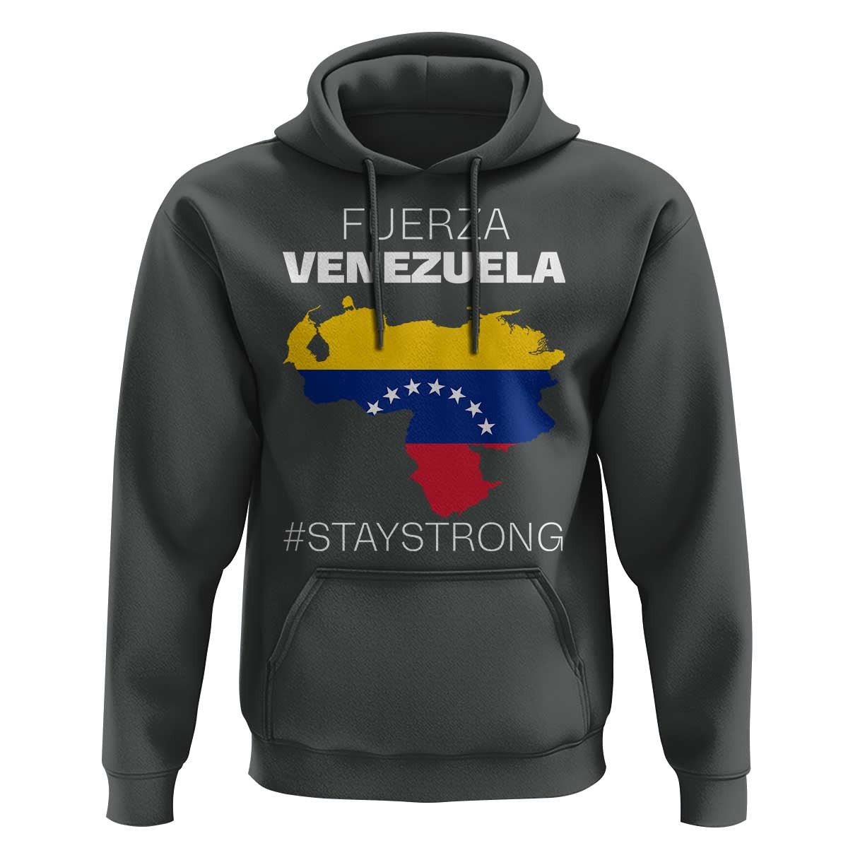 Fuerza Venezuela Strong Solidarity Hoodie Hope Support Venezuelan Patriotic Flag Map