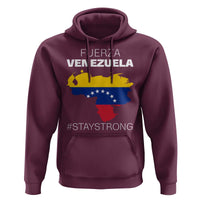 Fuerza Venezuela Strong Solidarity Hoodie Hope Support Venezuelan Patriotic Flag Map