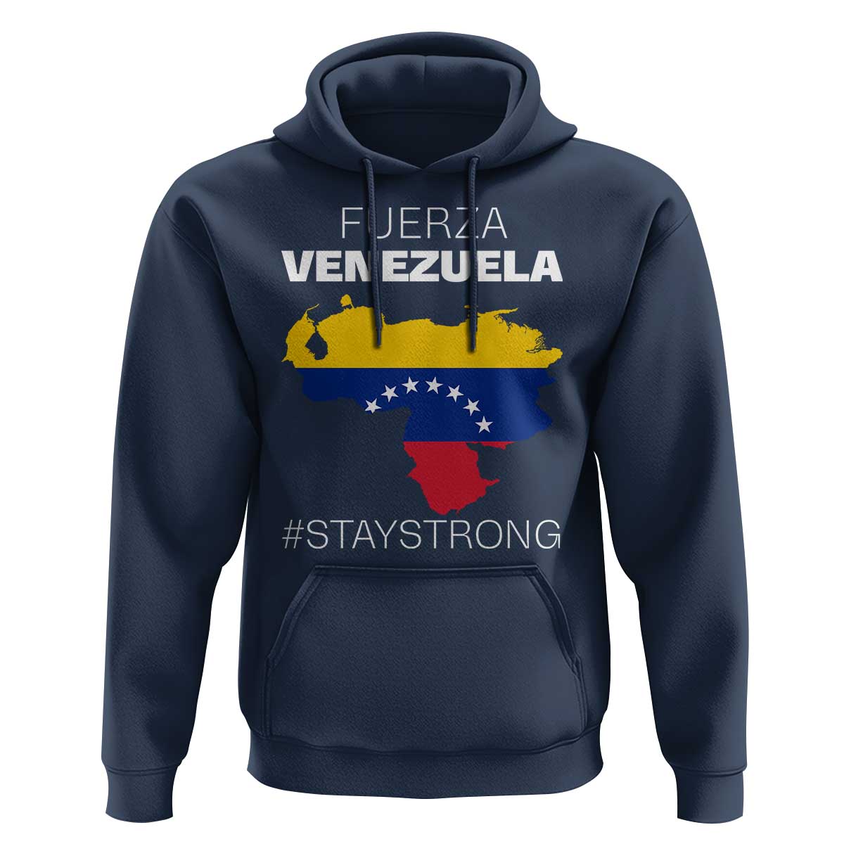 Fuerza Venezuela Strong Solidarity Hoodie Hope Support Venezuelan Patriotic Flag Map