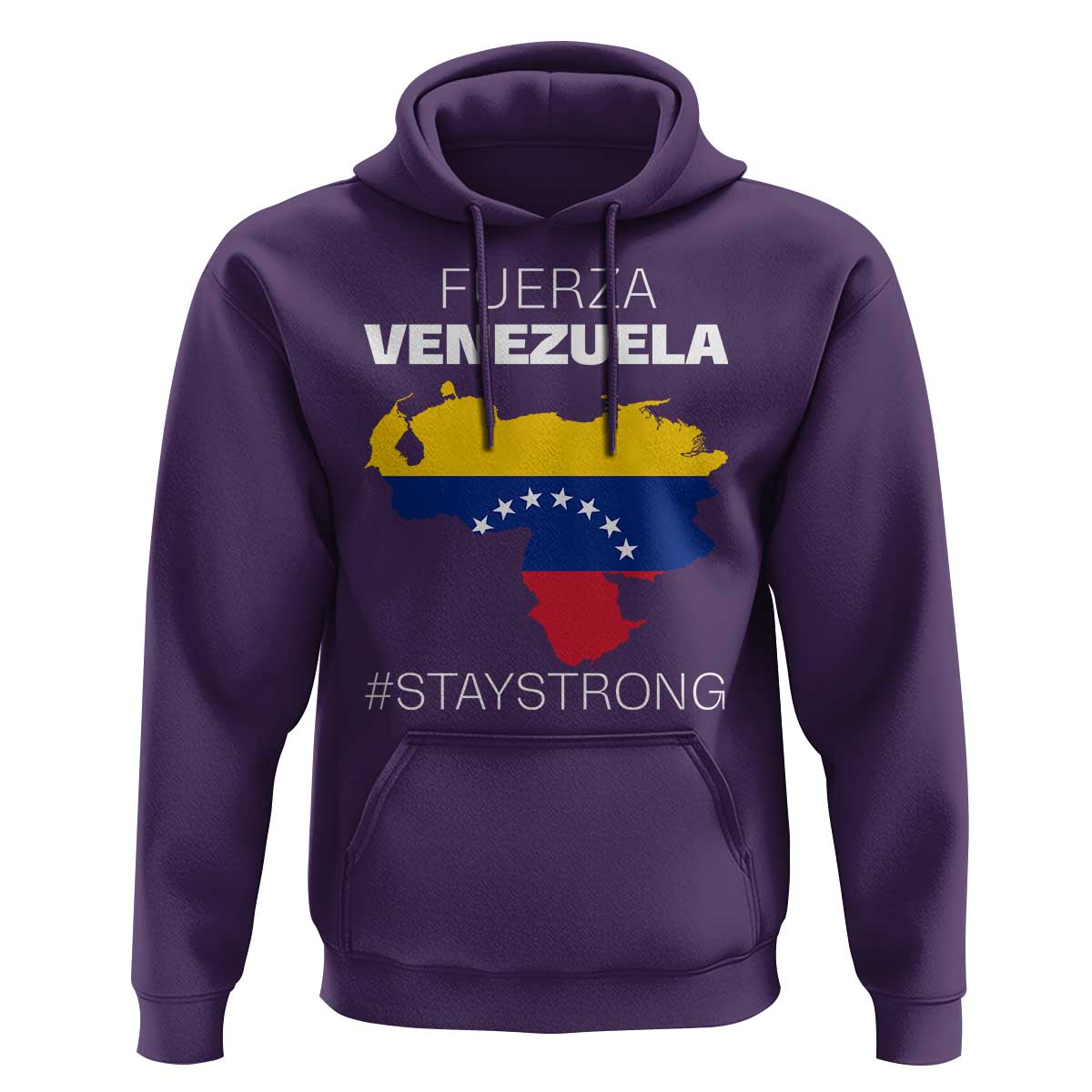 Fuerza Venezuela Strong Solidarity Hoodie Hope Support Venezuelan Patriotic Flag Map