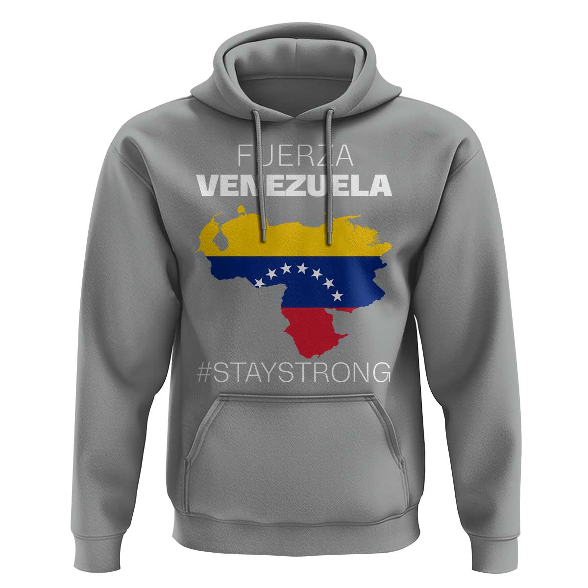 Fuerza Venezuela Strong Solidarity Hoodie Hope Support Venezuelan Patriotic Flag Map