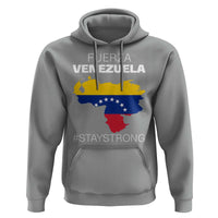 Fuerza Venezuela Strong Solidarity Hoodie Hope Support Venezuelan Patriotic Flag Map