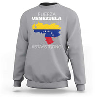 Fuerza Venezuela Strong Solidarity Sweatshirt Hope Support Venezuelan Patriotic Flag Map