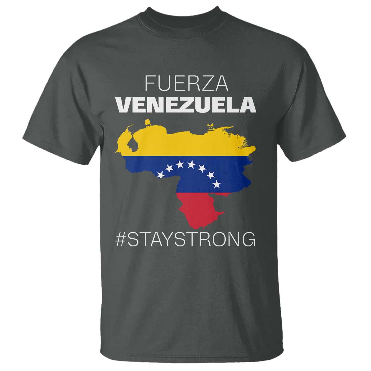 Fuerza Venezuela Strong Solidarity T Shirt Hope Support Venezuelan Patriotic Flag Map