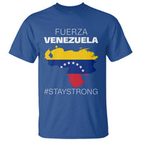 Fuerza Venezuela Strong Solidarity T Shirt Hope Support Venezuelan Patriotic Flag Map