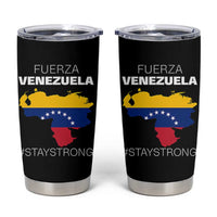 Fuerza Venezuela Strong Solidarity Tumbler Cup Hope Support Venezuelan Patriotic Flag Map