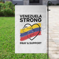 Venezuela Strong Pray and Support Garden Flag Solidarity Patriotic Venezuelan Flag Map Heart