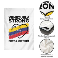 Venezuela Strong Pray and Support Garden Flag Solidarity Patriotic Venezuelan Flag Map Heart
