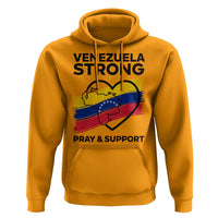 Venezuela Strong Pray and Support Hoodie Solidarity Patriotic Venezuelan Flag Map Heart