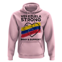 Venezuela Strong Pray and Support Hoodie Solidarity Patriotic Venezuelan Flag Map Heart