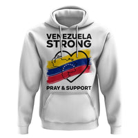 Venezuela Strong Pray and Support Hoodie Solidarity Patriotic Venezuelan Flag Map Heart