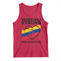 Venezuela Strong Pray and Support Tank Top Solidarity Patriotic Venezuelan Flag Map Heart