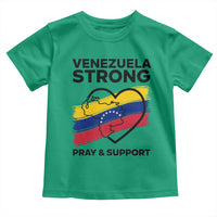 Venezuela Strong Pray and Support Toddler T Shirt Solidarity Patriotic Venezuelan Flag Map Heart