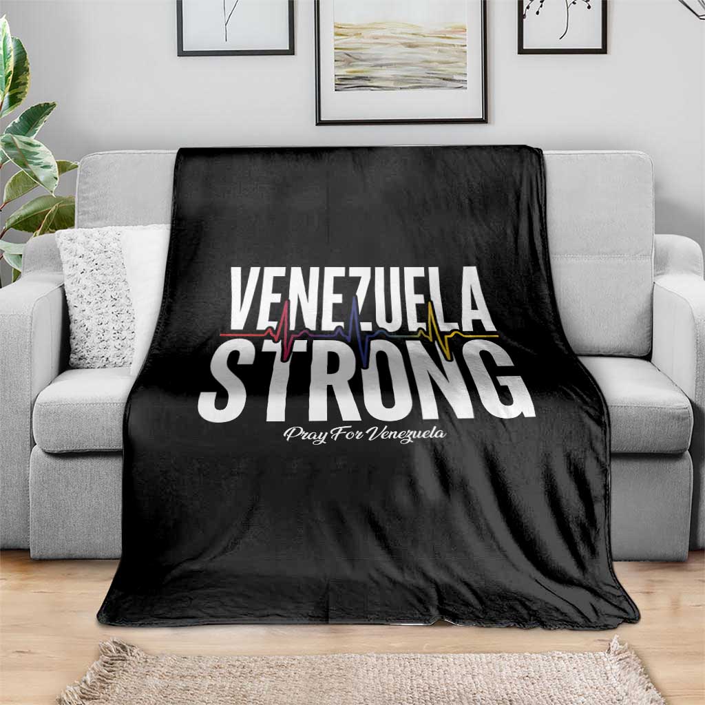 Venezuela Strong Venezuelan Heartbeat Throw Blanket Solidarity Resilience Hope and Prayer