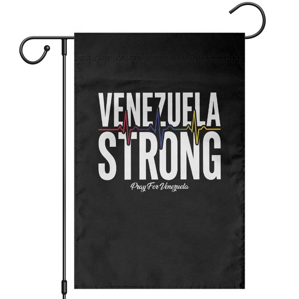 Venezuela Strong Venezuelan Heartbeat Garden Flag Solidarity Resilience Hope and Prayer