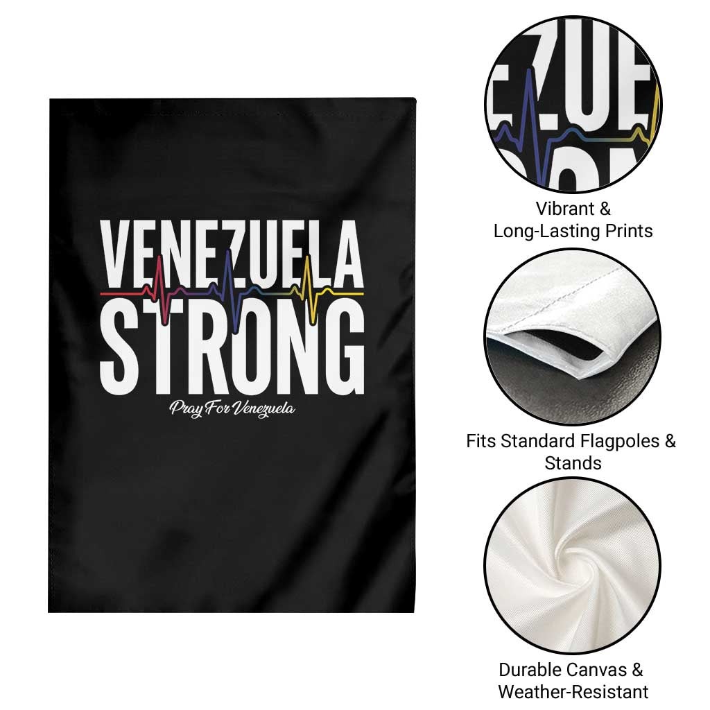 Venezuela Strong Venezuelan Heartbeat Garden Flag Solidarity Resilience Hope and Prayer