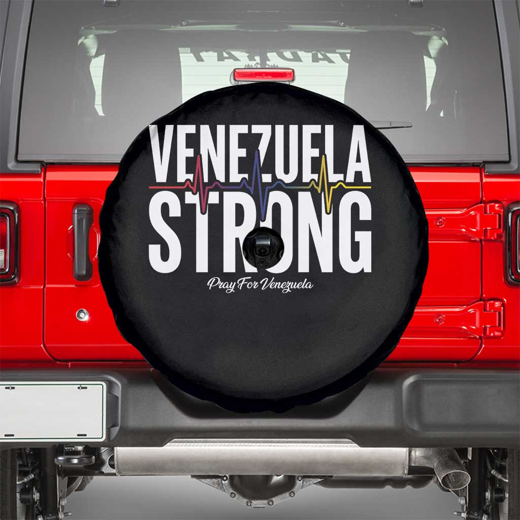 Venezuela Strong Venezuelan Heartbeat Spare Tire Cover Solidarity Resilience Hope and Prayer