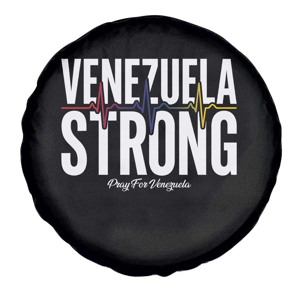 Venezuela Strong Venezuelan Heartbeat Spare Tire Cover Solidarity Resilience Hope and Prayer
