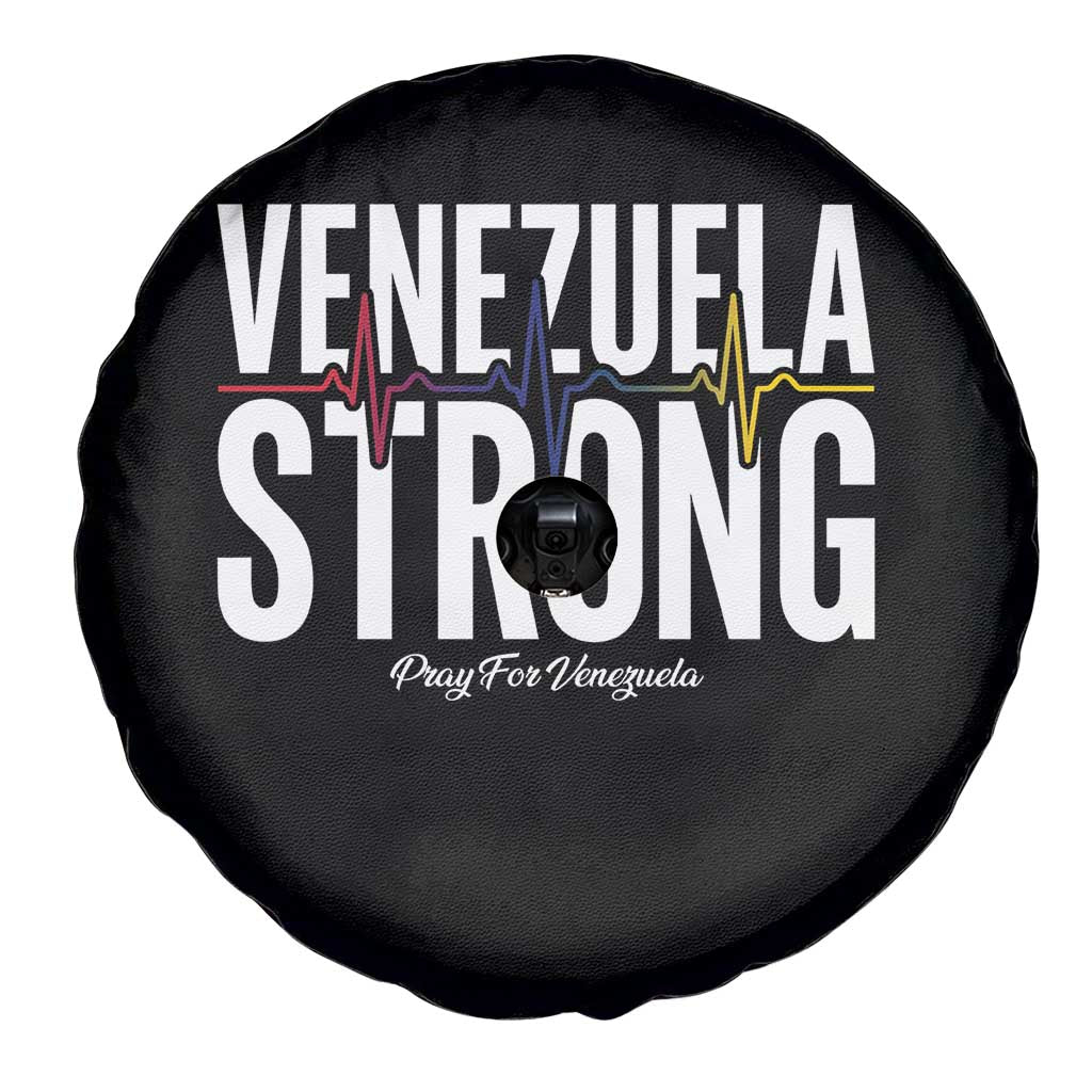 Venezuela Strong Venezuelan Heartbeat Spare Tire Cover Solidarity Resilience Hope and Prayer