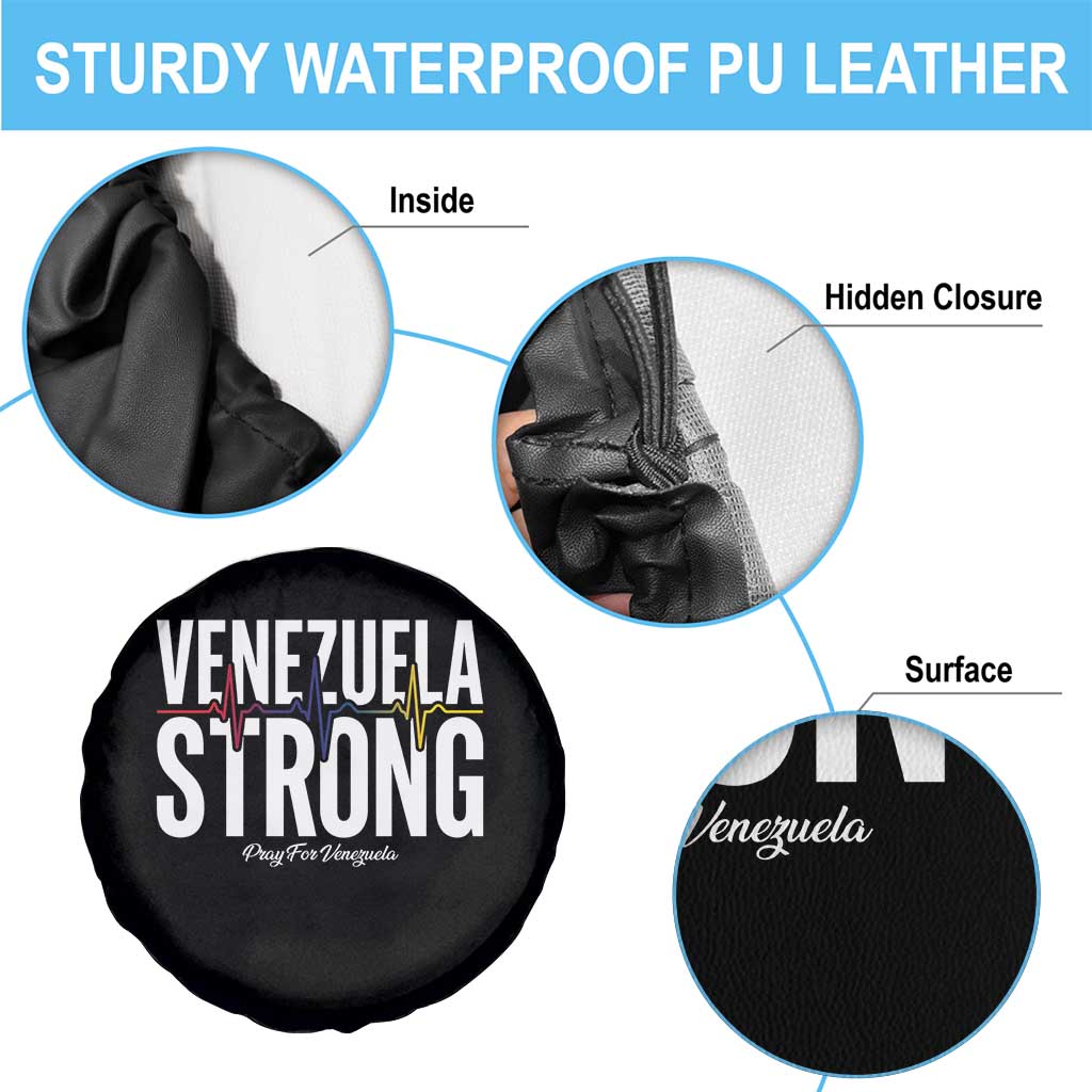 Venezuela Strong Venezuelan Heartbeat Spare Tire Cover Solidarity Resilience Hope and Prayer