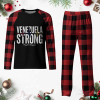 Venezuela Strong Venezuelan Heartbeat Plaid Pajama Set Solidarity Resilience Hope and Prayer