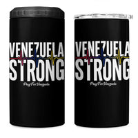 Venezuela Strong Venezuelan Heartbeat 4 in 1 Can Cooler Tumbler Solidarity Resilience Hope and Prayer