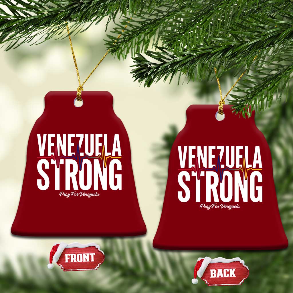 Venezuela Strong Venezuelan Heartbeat Ceramic Ornament Solidarity Resilience Hope and Prayer