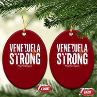 Venezuela Strong Venezuelan Heartbeat Ceramic Ornament Solidarity Resilience Hope and Prayer