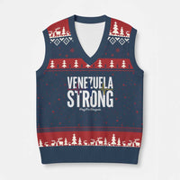 Venezuela Strong Venezuelan Heartbeat V-Neck Knit Sweater Vest Solidarity Resilience Hope and Prayer