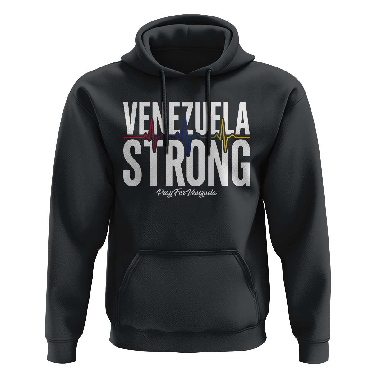 Venezuela Strong Venezuelan Heartbeat Hoodie Solidarity Resilience Hope and Prayer