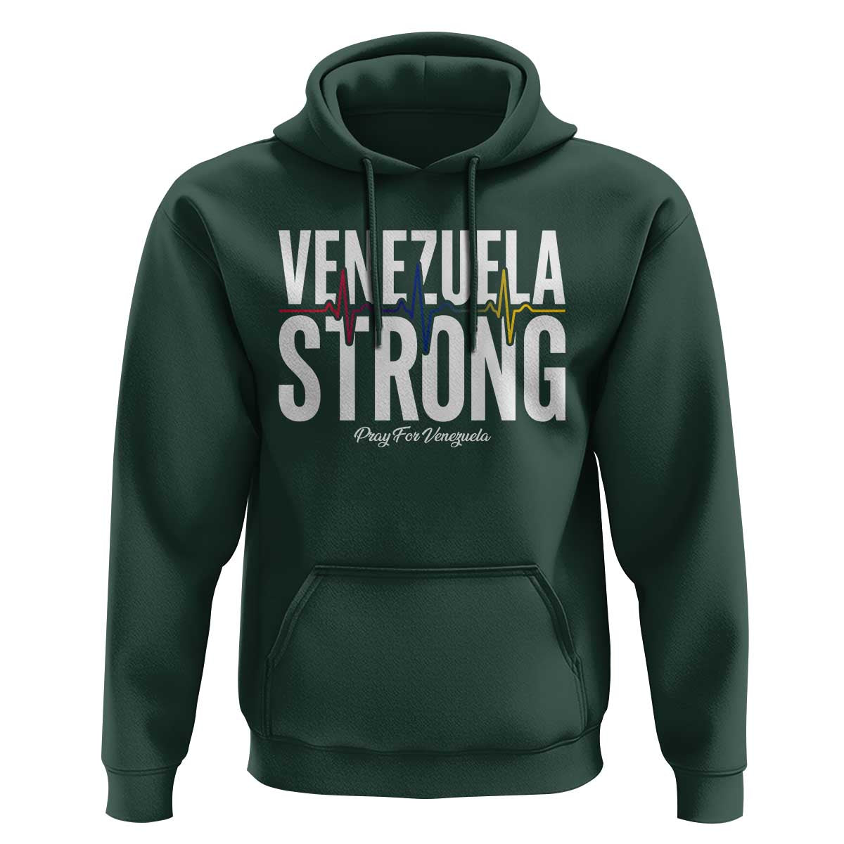 Venezuela Strong Venezuelan Heartbeat Hoodie Solidarity Resilience Hope and Prayer