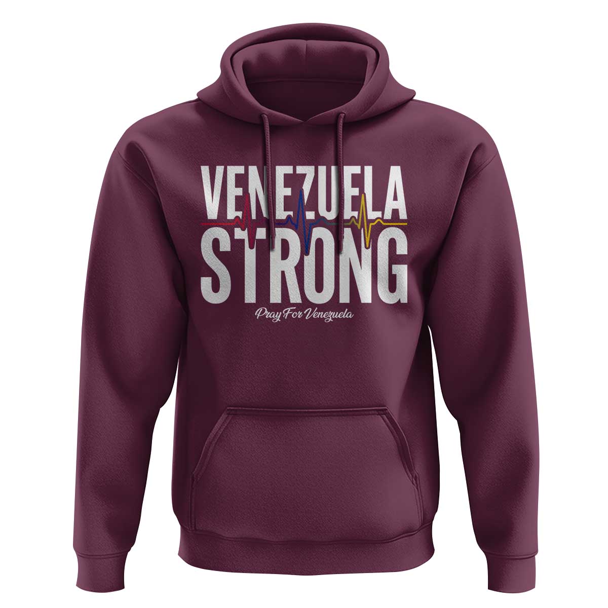 Venezuela Strong Venezuelan Heartbeat Hoodie Solidarity Resilience Hope and Prayer