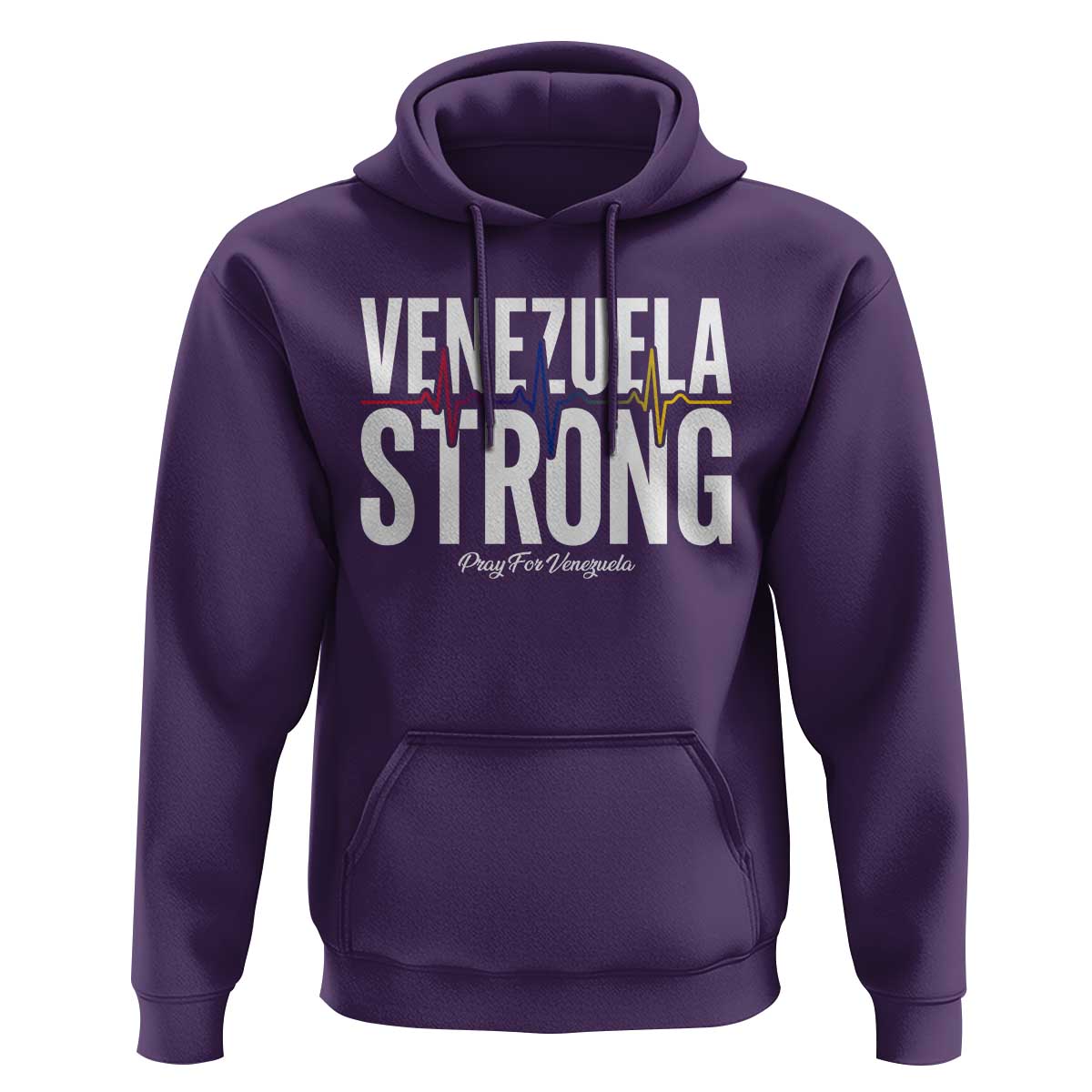 Venezuela Strong Venezuelan Heartbeat Hoodie Solidarity Resilience Hope and Prayer
