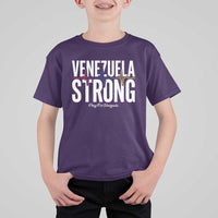 Venezuela Strong Venezuelan Heartbeat T Shirt For Kid Solidarity Resilience Hope and Prayer