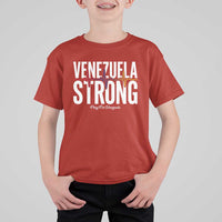 Venezuela Strong Venezuelan Heartbeat T Shirt For Kid Solidarity Resilience Hope and Prayer