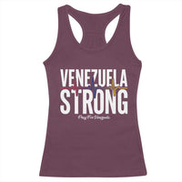 Venezuela Strong Venezuelan Heartbeat Racerback Tank Top Solidarity Resilience Hope and Prayer