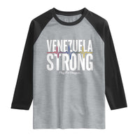 Venezuela Strong Venezuelan Heartbeat Raglan Shirt Solidarity Resilience Hope and Prayer