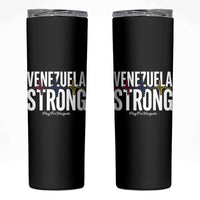 Venezuela Strong Venezuelan Heartbeat Skinny Tumbler Solidarity Resilience Hope and Prayer