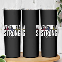 Venezuela Strong Venezuelan Heartbeat Skinny Tumbler Solidarity Resilience Hope and Prayer