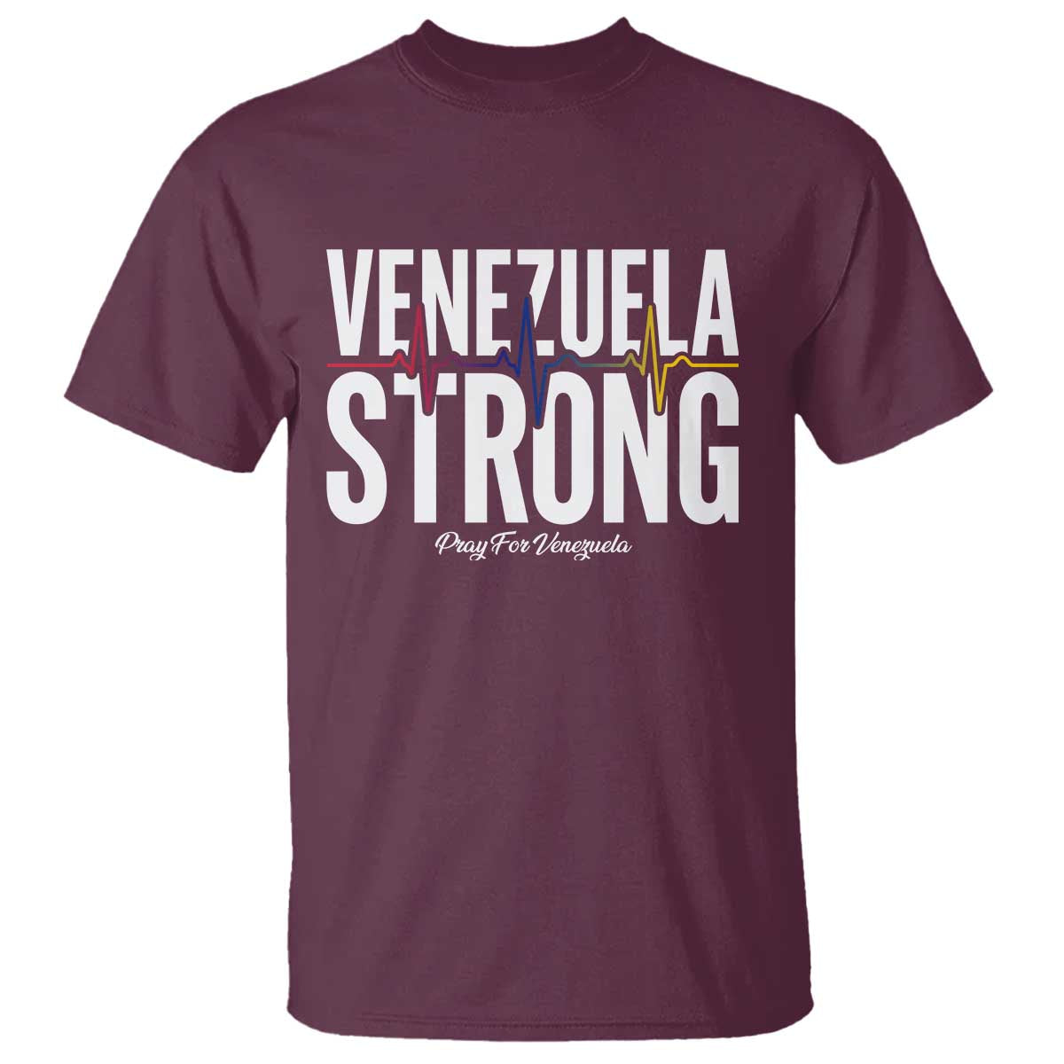Venezuela Strong Venezuelan Heartbeat T Shirt Solidarity Resilience Hope and Prayer