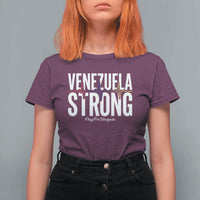 Venezuela Strong Venezuelan Heartbeat T Shirt For Women Solidarity Resilience Hope and Prayer