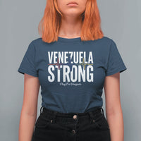 Venezuela Strong Venezuelan Heartbeat T Shirt For Women Solidarity Resilience Hope and Prayer