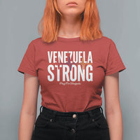 Venezuela Strong Venezuelan Heartbeat T Shirt For Women Solidarity Resilience Hope and Prayer